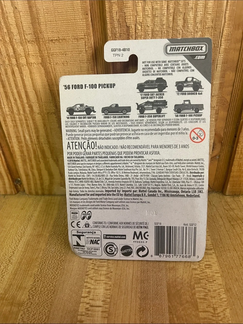 Match Yellow Ford MOON Pickup Toy - Die-Cast Collectible 56 Ford F-100 pickup